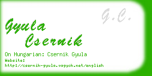 gyula csernik business card